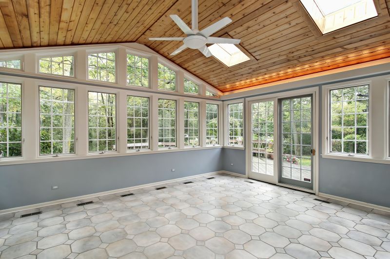 Tile Floor in Sunroom
